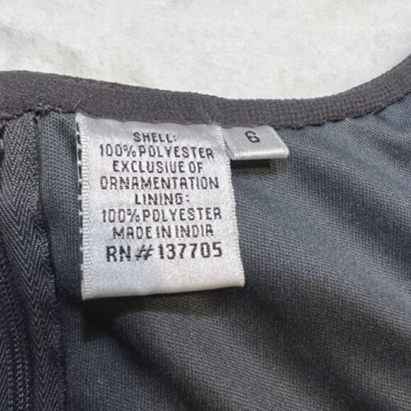 Shail K Beaded Gray Short Cocktail Fit & Flare Dress Size 6 - Picture 7 of 12